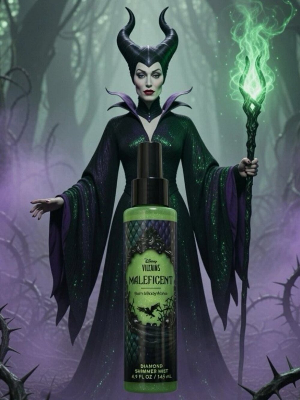 Bath & Body Works: Disney Villains Maleficent Diamond Shimmer Mist New